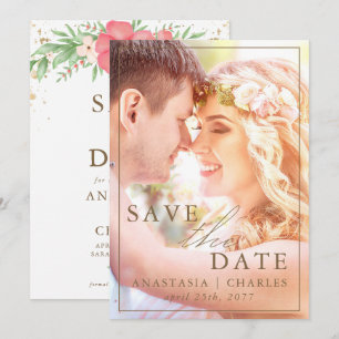 Reserve A Data Beachy Boho Pink & Ivory Greenery Foto Floral