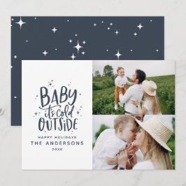 Reserve A Data Bebê está frio fora da fotografia de Natal