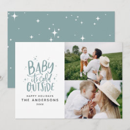 Reserve A Data Bebê está frio fora da fotografia de Natal