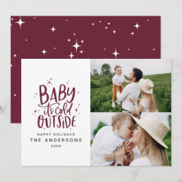 Reserve A Data Bebê está frio fora da fotografia de Natal