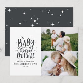 Reserve A Data Bebê está frio fora da fotografia de Natal