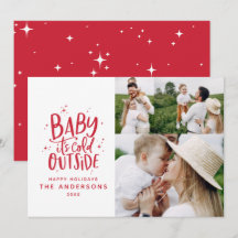 Bebê está frio fora da fotografia de Natal
