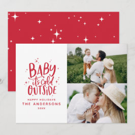 Reserve A Data Bebê está frio fora da fotografia de Natal