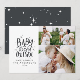 Reserve A Data Bebê está frio fora da fotografia de Natal