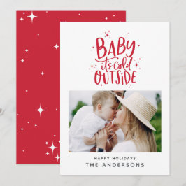 Reserve A Data Bebê está frio fora da fotografia de Natal