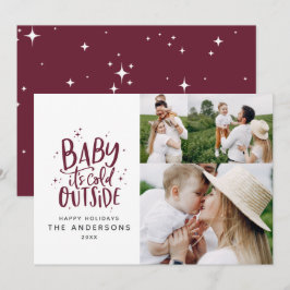 Reserve A Data Bebê está frio fora da fotografia de Natal