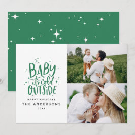 Reserve A Data Bebê está frio fora da fotografia de Natal