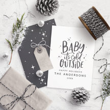 Bebê está frio fora do Natal