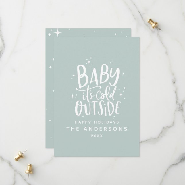 Reserve A Data Bebê está frio fora do Natal (Frente/Verso In Situ)