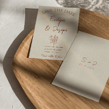 Bege Botânico Floral Terracota Boho Casamento