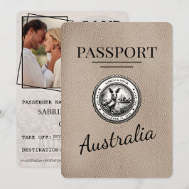 Reserve A Data Beige Austrália Passaporte Salvar Data