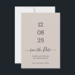 Reserve A Data Beige Save the Date Neutral Wedding<br><div class="desc">Beige Save the Date Neutral Wedding</div>