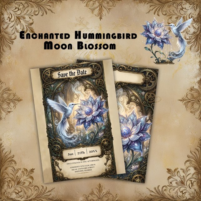 Reserve A Data Beija-flor Enfeitiçado & Flor da Lua. (Criador carregado)