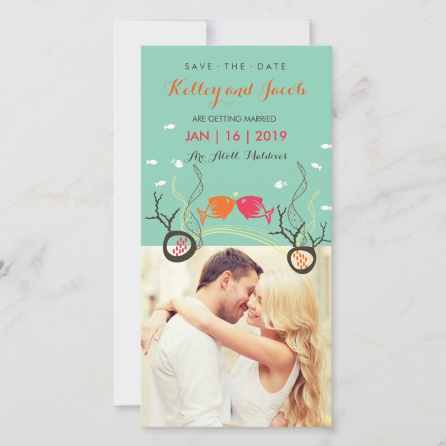 Reserve A Data Beijo De Beijo E Corais Foto Submarina (Frente)