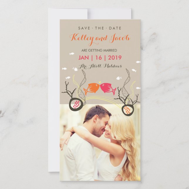 Reserve A Data Beijo De Beijo E Corais Foto Submarina (Frente)