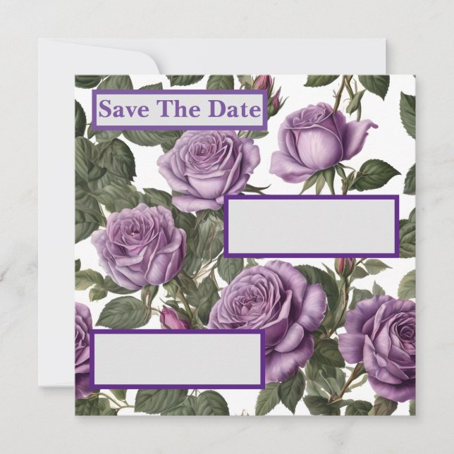 Reserve A Data "Beleza do Eterno: Rosas de visões provinciais rox (Frente)
