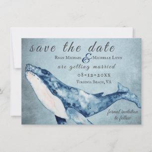 Reserve A Data Belo Casamento de Baleia-jubarte com Aquarela
