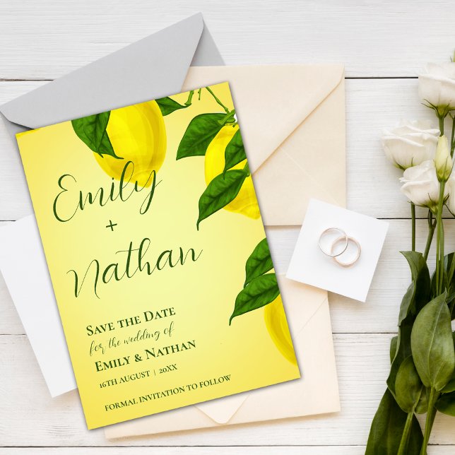 Reserve A Data Belo Casamento de Citros Amarelos Limon Cute Brigh (Criador carregado)