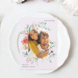 Reserve A Data Belo Casamento de Fotos em Arco Floral de Lavanda