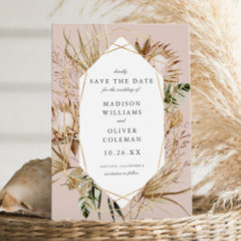 Reserve A Data Belo Casamento Geométrico Boho Botânico