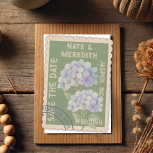 Reserve A Data Belo Floral Hydrangea Personalizada