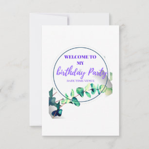 Reserve A Data Bem-vindo à minha festa de aniversário