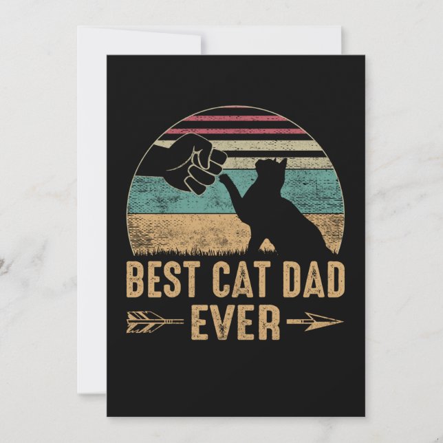 Reserve A Data Best Cat Dad Ever Funny Daddy Cat Happy (Frente)