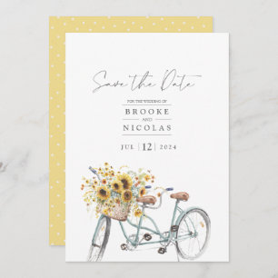 Reserve A Data Bicicleta Rústica De Bicicleta De Girassol