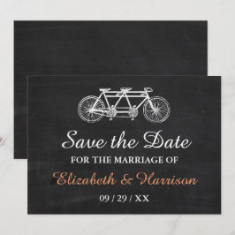 Reserve A Data Bicicleta Tandem No Casamento De Chalkboard Salvar