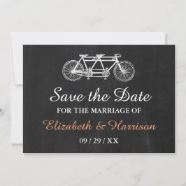 Reserve A Data Bicicleta Tandem No Casamento De Chalkboard Salvar