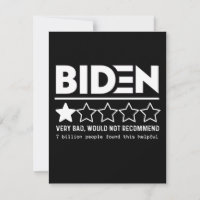 Biden Muito Ruim Não Recomendaria Camisa-T