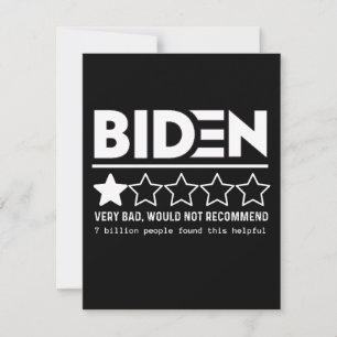 Reserve A Data Biden Muito Ruim Não Recomendaria Camisa-T
