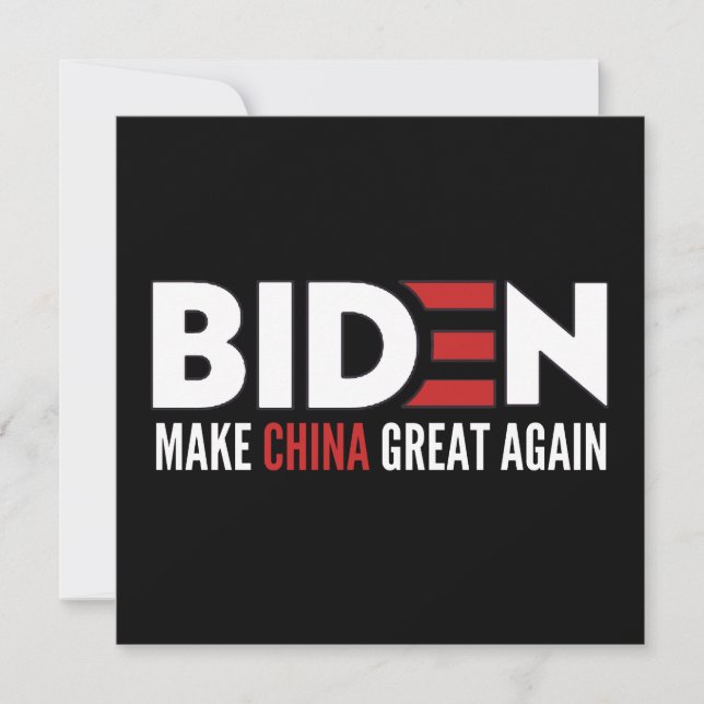Reserve A Data biden Torne o Excelente da China novamente (Frente)