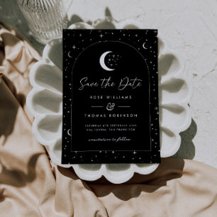 Reserve A Data Black Celestial Arched Save The Date