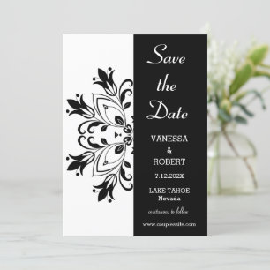 Reserve A Data Black Floral Mandala