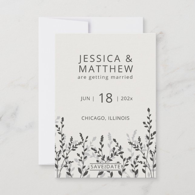 Reserve A Data Black Olive ・ Casamento Rustic Wildflower (Frente)