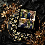 Reserve A Data Black Refined Minimalist 5-Photo Collage Wedding<br><div class="desc">Black Refined Minimalist 5-Photo Collage Wedding Save the Date Card Design with Back Soft Pastel Floral Pattern Background. This elegant wedding Save the Date card design features a refined minimalist collage composed of five carefully arranged photographs. The clean and balanced composition allows couples to showcase some of their most meaningful...</div>