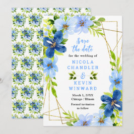 Reserve A Data Blue and Navy Flowers with Foliage Wedding
