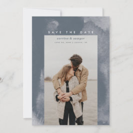 Reserve A Data Blue Boho Watercolor Salvar a Data