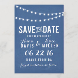 Reserve A Data Blue Chalkboard Summer String Light Salvar a Data