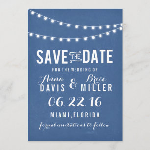 Reserve A Data Blue Chalkboard Summer String Light Salvar a Data