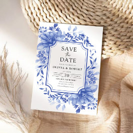 Reserve A Data Blue Porcelain Floral Chinoiserie