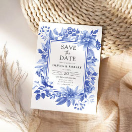 Reserve A Data Blue Porcelain Floral Chinoiserie