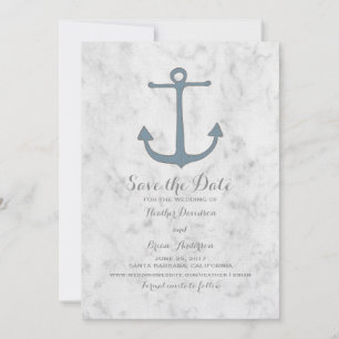 Reserve A Data Blue Rustic Anchor Salve a Data Invite