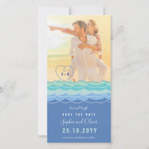 Reserve A Data Blue Waves Loopy Heart Beach Foto Para Salvar A Da