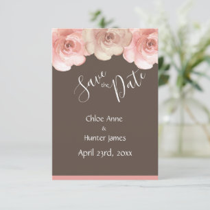 Reserve A Data Blush Floral Rosa Simple Salve a Data
