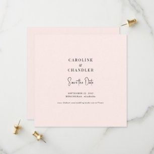 Reserve A Data Blush Quadrado Casamento Salvar a Data