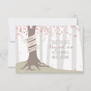 Reserve A Data Blush Woodland Casamento Salvar A Data
