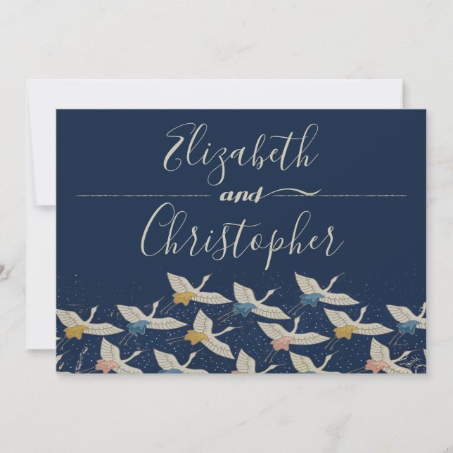 Reserve A Data Boate Azul Da Crane Japonesa Salva A Data (Frente)