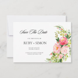 Reserve A Data Bohemian Watercolor Floral Wedding